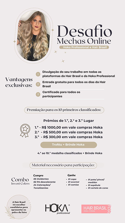 Hair Brasil apresenta desafios online de Mechas